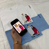 Custom Illustration Oversized Fit Couple Tshirt