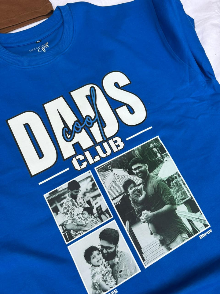 Oversized Cool Dads Club Custom Photo Tshirt