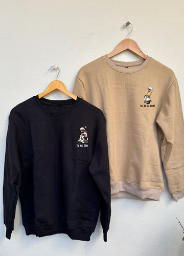 Scooter Couple Tu Hai Toh Regular Sweatshirts (Black/Beige)