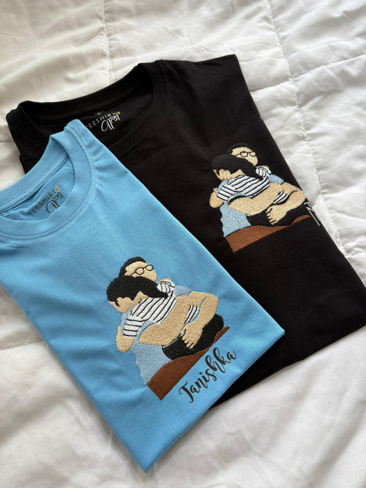 Photo Custom Embroidery Tshirts - Pack of 2