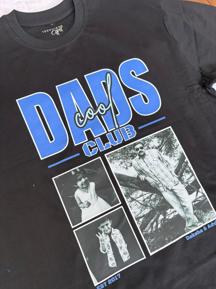 Oversized Cool Dads Club Custom Photo Tshirt