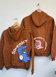 Tom and Jerry Custom Date Regular Hoodies (Rust/Rust)