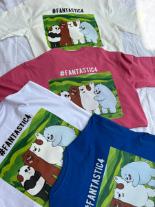Oversized Matching Tshirt Set - The Bare Bears fantastic four