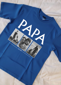 Papa Custom Photo Oversized Tshirt