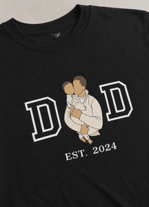 Dad Custom Photo Illustration Regular T-shirt