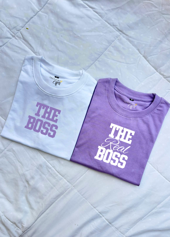 Oversized The Real Boss T-shirts Combo