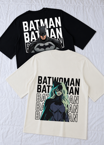Oversized Batman and Batwoman T-shirt Combo