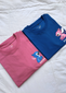Oversized Matching Tshirt Set Pink/Royal Blue - Lilo & Stich