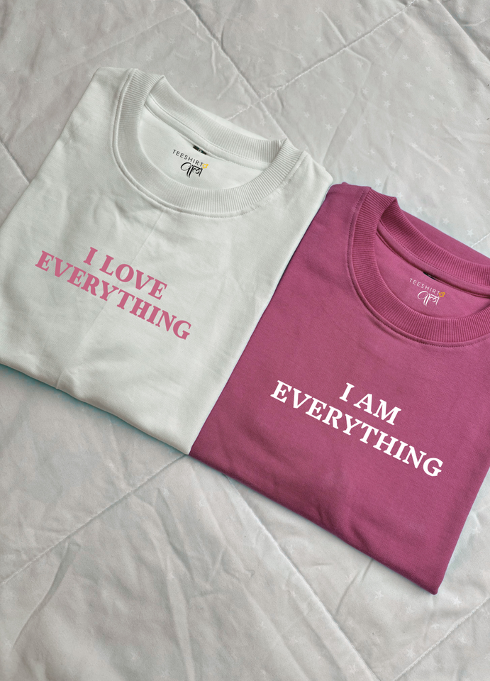 I love Everything Oversized T-shirt Combo