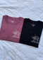 Oversized The Hugger & The Runner T-shirts (Plum/Black)