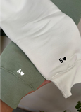 Cute Dino Oversized Hoodies (Off White/Sage Green)