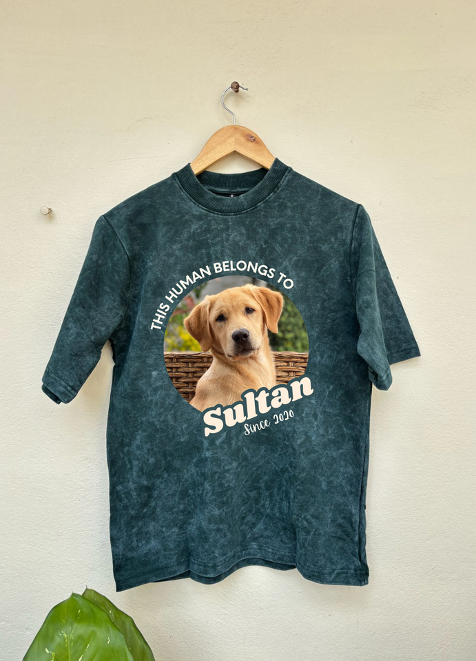 Custom Dog Name Oversized Tshirt