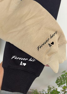 Custom Date Oversized Sweatshirts (Beige/Black)