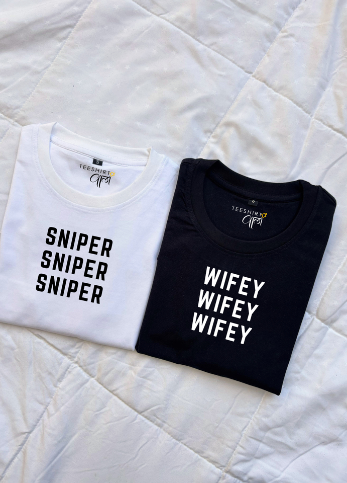 Oversized Sniper Wifey T-shirt Combo
