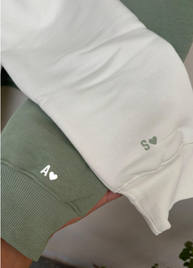 Somebody's Problem Couple Oversized Hoodies (Off White/Sage Green)