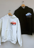 Lightning McQueen and Sally Custom Date Oversized Hoodies (Off White/Black)