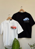 Oversized Lightening McQueen and Sally Couple T-shirt Combo
