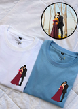 Custom Illustration Oversized Fit Couple Tshirt