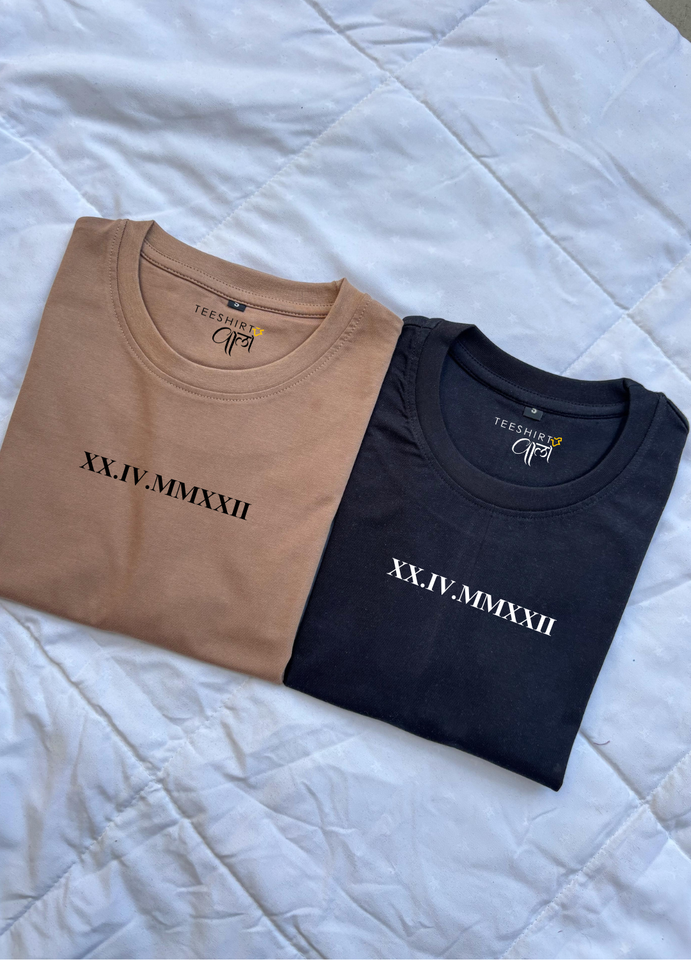 Regular Couple T-shirt - Custom Date Tshirt