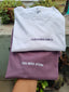 Oversized Freinds Tshirt Set White/Plum - Yaad Karegi Duniya, Tera Mera Afsana
