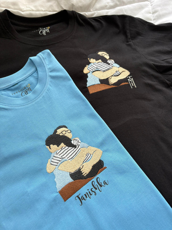 Photo Custom Embroidery Tshirts - Pack of 2