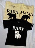 Papa Mama Baby Family Matching Regular T-shirts