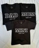 Dad Mom Mini Family Matching Regular T-shirts