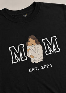 Mom Custom Photo Illustration Regular T-shirt