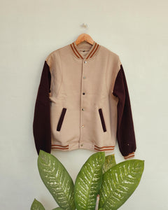 Varsity Jacket Beige-Brown
