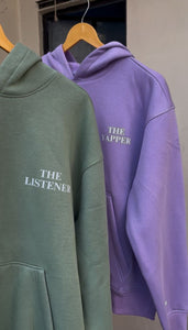 The Yapper & The Listener Duo Hoodies (Lavender/Sage Green)