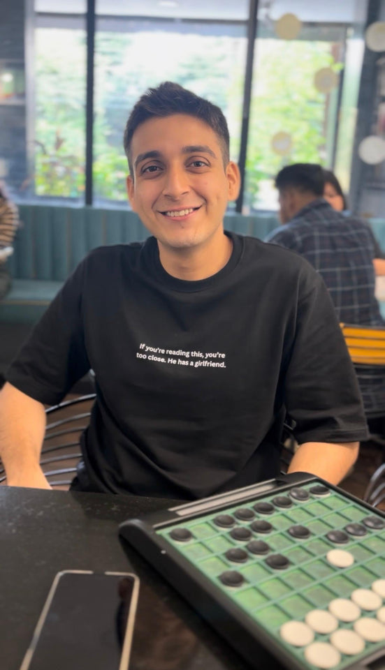 'If you're reading this' Oversized Black Tshirt