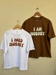 Oversized I Need Nobody T-shirt Combo