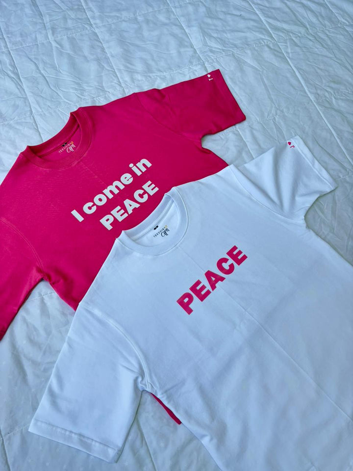Oversized I come in Peace T-shirts Combo