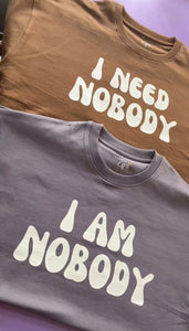 Oversized I Need Nobody T-shirt Combo