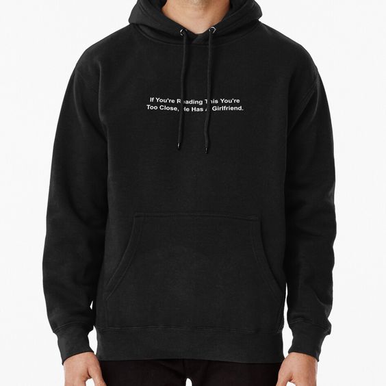 'If you're reading this' Oversized Black Hoodie