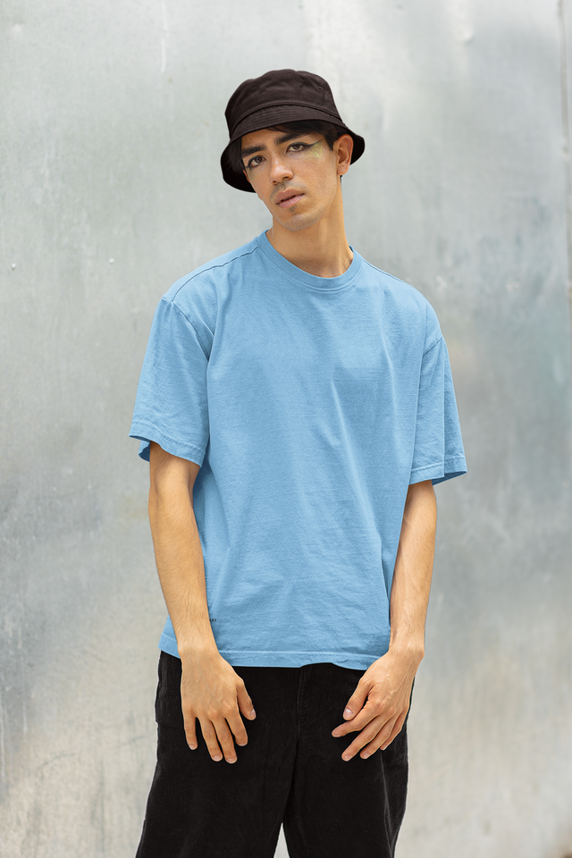 Solids: Sky Blue Oversized T-shirt