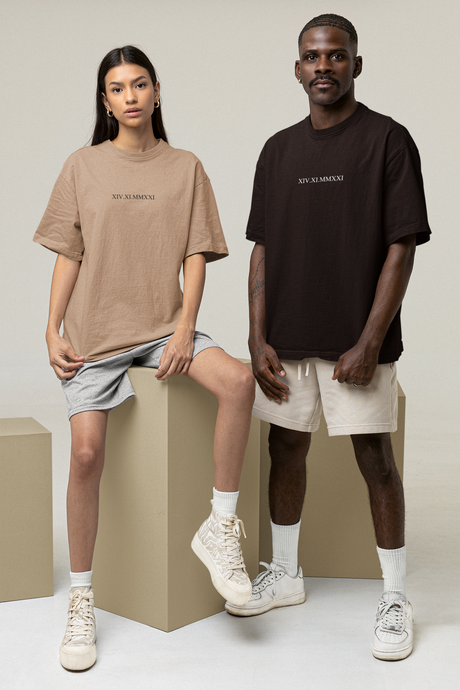 Oversized Couple T-shirt - Custom Date Tshirt